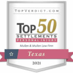 Awarded Texas Top 50 Personal Injury Settlements in 2021 by TopVerdict.com