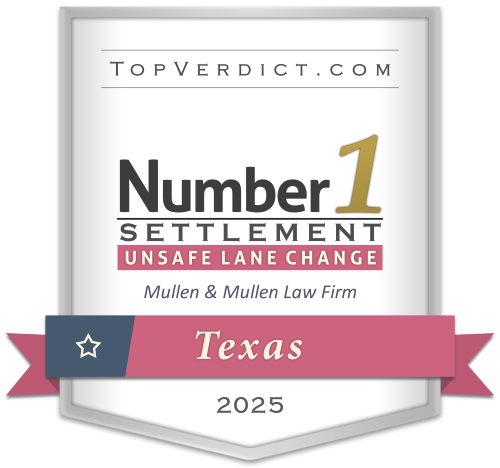 TopVerdict.com Number 1 Settlement (Unsafe Lane Change) Texas 2025 Mullen & Mullen