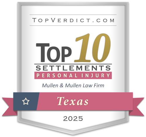 TopVerdict.com Badge Top 10 Settlements Personal Injury Mullen & Mullen Law Firm United States 2025